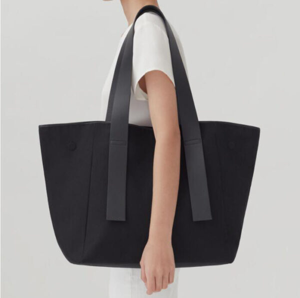 New Design Reusable Canvas Bag Grocery Shopping Cloth Bags Pu Handles - 영상 4