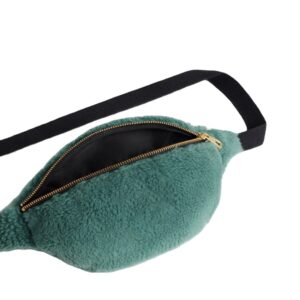 Bolsa de cintura de pelúcia moderna, Pochete casual simples de cor sólida, Bolsa de cinto perfeita