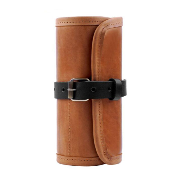 Custom Watch Storage Bag Leather Waterproof  Travel Watch Roll Organizer Holds up to 3 Watches - 画像 2