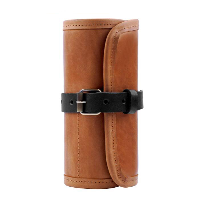 Custom Watch Storage Bag Leather Waterproof Travel Watch Roll Organizer Holds up to 3 Watches - 画像 2