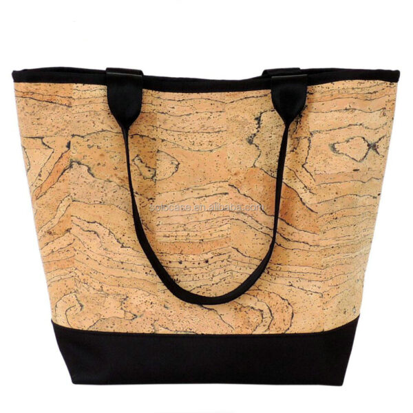 Lightweight Cotton Canvas Cork Tote Travel Shoulder Bag for Women and Men - 영상 2