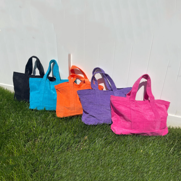 Customization Fashion Terry Handbags Summer Beach Towel Bag Tote Bag Terry Toweling Cosmetics Bag - Bild 6