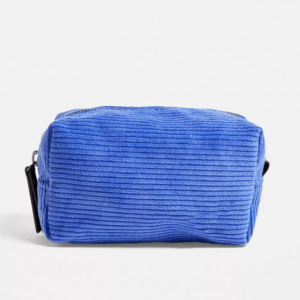 Corduroy Cosmetic Bag for Girls Women Small Travel Makeup Pouch