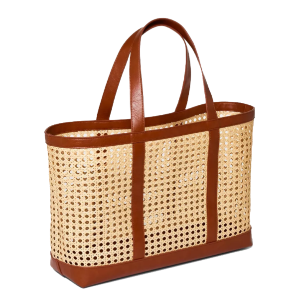 Straw Woven Tote Bag Handmade Weaving Shoulder Bag Purse Straw Handbag - 画像 2