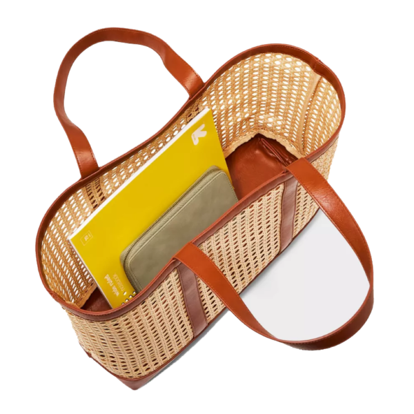 Straw Woven Tote Bag Handmade Weaving Shoulder Bag Purse Straw Handbag - 画像 3