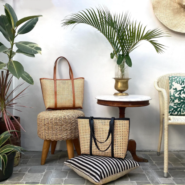 Straw Woven Tote Bag Handmade Weaving Shoulder Bag Purse Straw Handbag - 画像 6