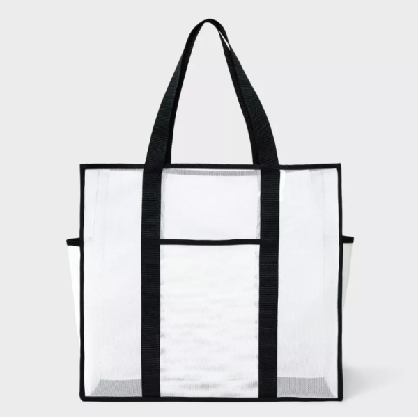 Fashion Travel Handbags Clear Mesh Shoulder Bag Transparent Tote Beach Bag