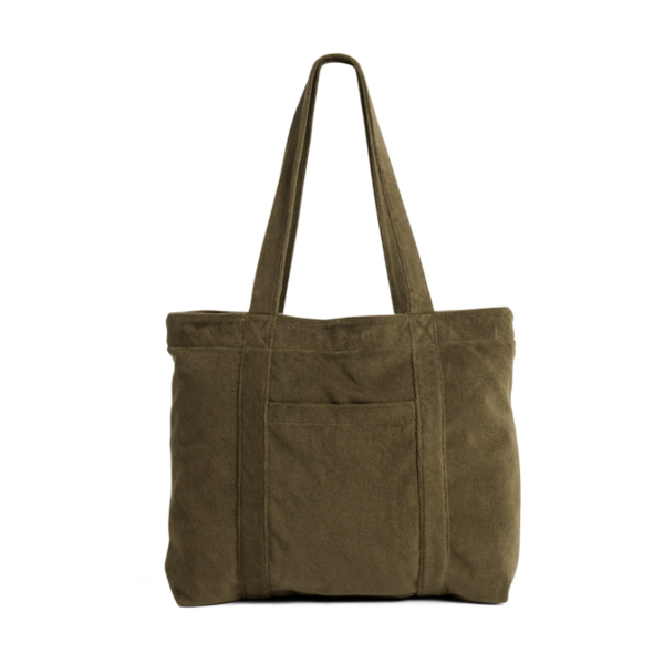 Custom Embroidery logo Reusable Terry Beach Tote Bag Terry Shopping Bag Terry Beach Bag