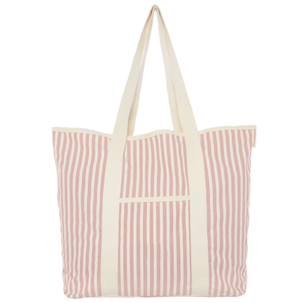 Stripe Oversize Shoulder Bags Personalized Beach Storage Seersucker Beach Bag