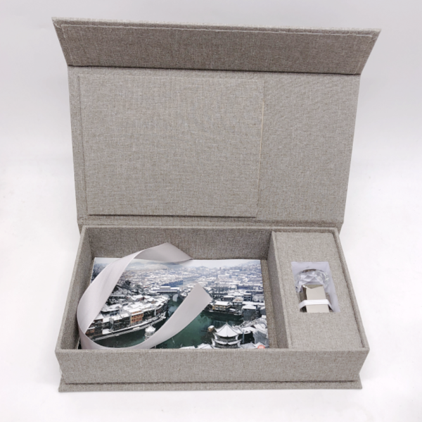 Wholesale Customization Photo Prints Storage Display Jewelry Packaging Gift Box Linen Paper Box Bag - 영상 6