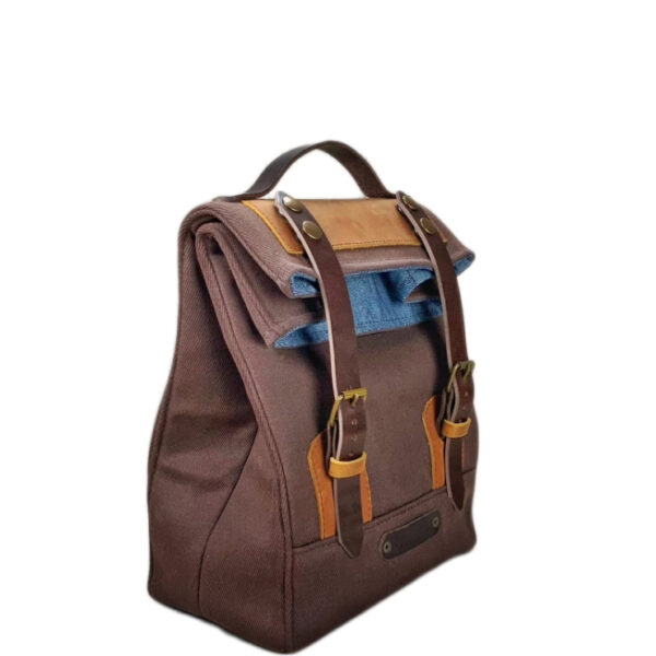 New Arrival Waxed Canvas Waterproof School Picnic Lunch Bag Insulated Cooler Bag - Bild 2