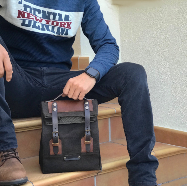 New Arrival Waxed Canvas Waterproof School Picnic Lunch Bag Insulated Cooler Bag - Bild 5