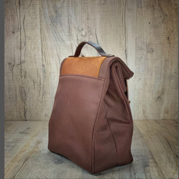 New Arrival Waxed Canvas Waterproof School Picnic Lunch Bag Insulated Cooler Bag - Bild 6