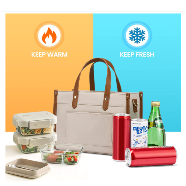 Shenzhen Manufacturer Women Insulated Lunch Box Reusable Durable Leakproof Large Spacious Cooler Tote - Bild 6