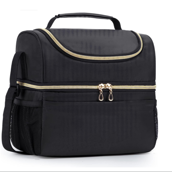 Dual Compartment Lunch Bag Women Insulated Lunch Box Cooler Bag for Men, Women, Work, Picnic, Pink - Bild 5