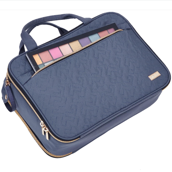 Travel Cosmetic Bag, Upgraded PU Leather Portable Makeup Box with Compartments - Bild 6