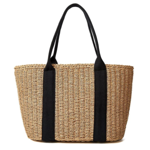 Women Straw Bags Summer Beach Large Tote Bag Handmade Woven Shoulder Crossbody Handbag