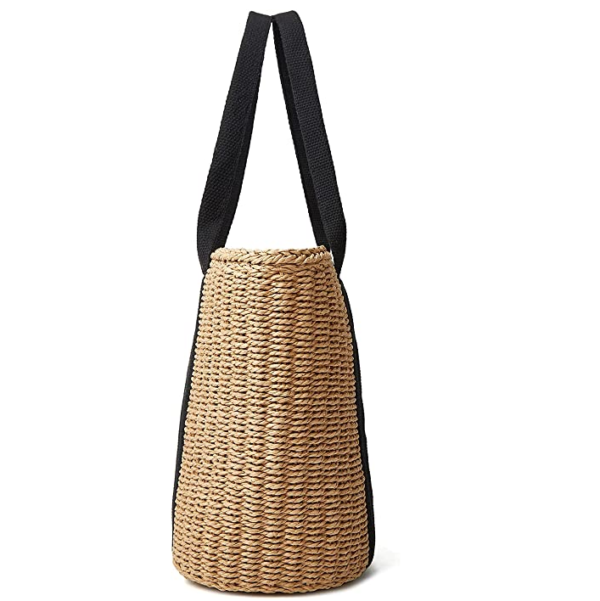 Women Straw Bags Summer Beach Large Tote Bag Handmade Woven Shoulder Crossbody Handbag - Изображение 2