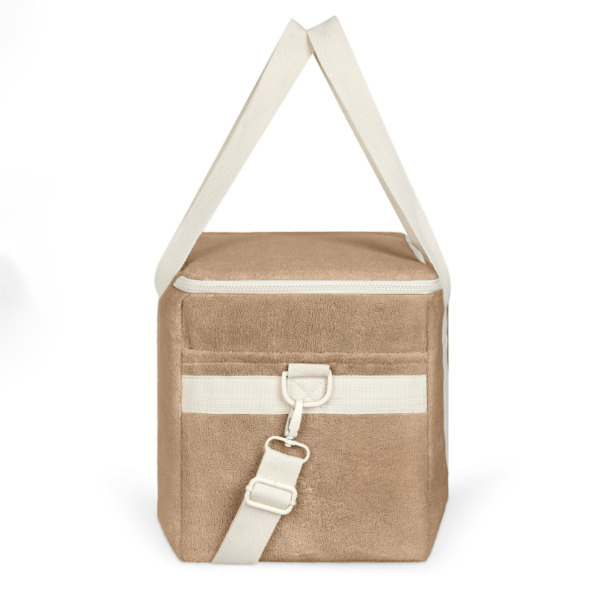Terry Cloth Large Cooler Bag Collapsible 24 Can Insulated Bags Leakproof Terry Lunch Cooler Tote - Image 5