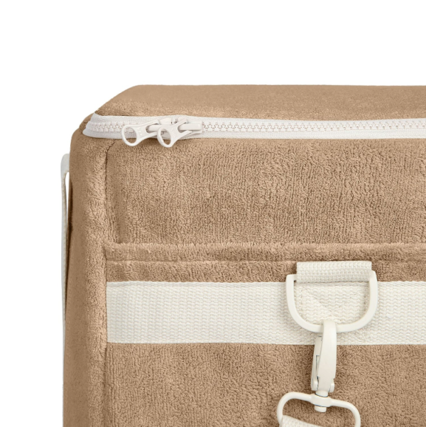 Terry Cloth Large Cooler Bag Collapsible 24 Can Insulated Bags Leakproof Terry Lunch Cooler Tote - Image 6