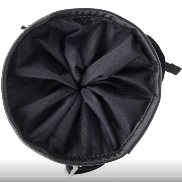 Polyester Large Chalk Bag Rock Climbing Bouldering Bucket Stand Bag for Lifting with Belt - 영상 3
