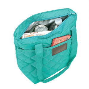 Chic Watertight 9-Can Cooler Quilted Lunch Tote Bag