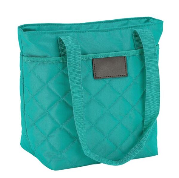 Chic Watertight 9-Can Cooler Quilted Lunch Tote Bag - Image 4