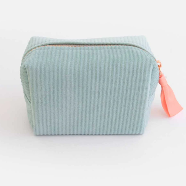 Lovely Blue Cord Cosmetic Bag Cube Cosmetic Bag with Spot Lining - Bild 2