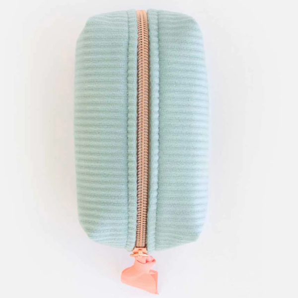 Lovely Blue Cord Cosmetic Bag Cube Cosmetic Bag with Spot Lining - Bild 3