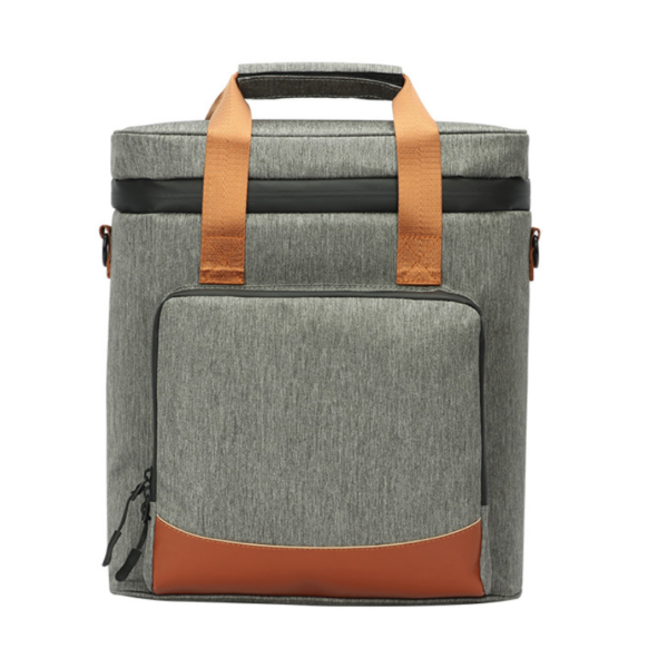 Stylish Waxed Canvas 6 Bottle Insulated Wine Cooler Tote - Image 4