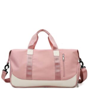 Travel Gym Duffle Bag with Open Side Pockets pink