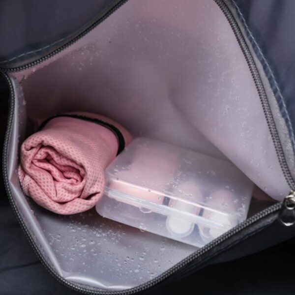 Travel Gym Duffle Bag with Open Side Pockets pink - 画像 4