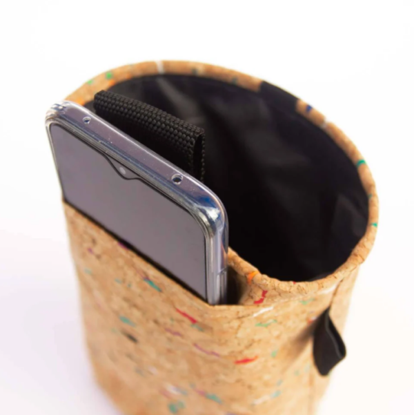 Light and Durable Cork Fabric Chalk Bag With the Pocket for Mobile - Imagem 2