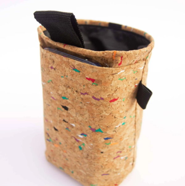 Light and Durable Cork Fabric Chalk Bag With the Pocket for Mobile - Imagem 3