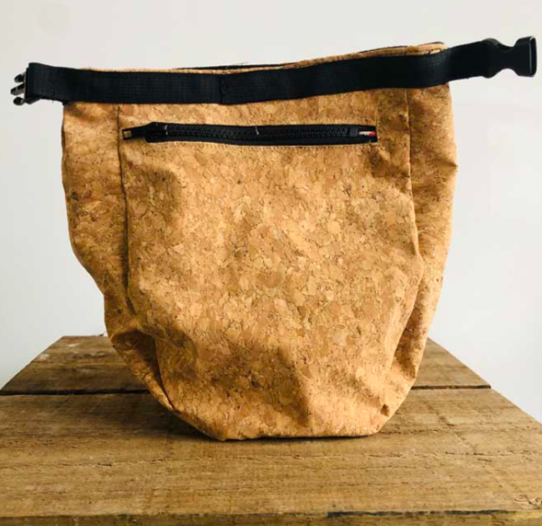 Light and Durable Cork Fabric Chalk Bag With the Pocket for Mobile - Imagem 5