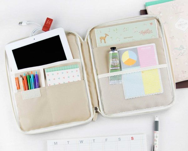 Multifunctional Organizer with Handle Fits All Tablets and Laptops Including iPad for Laptop Bags & Covers - Imagem 5