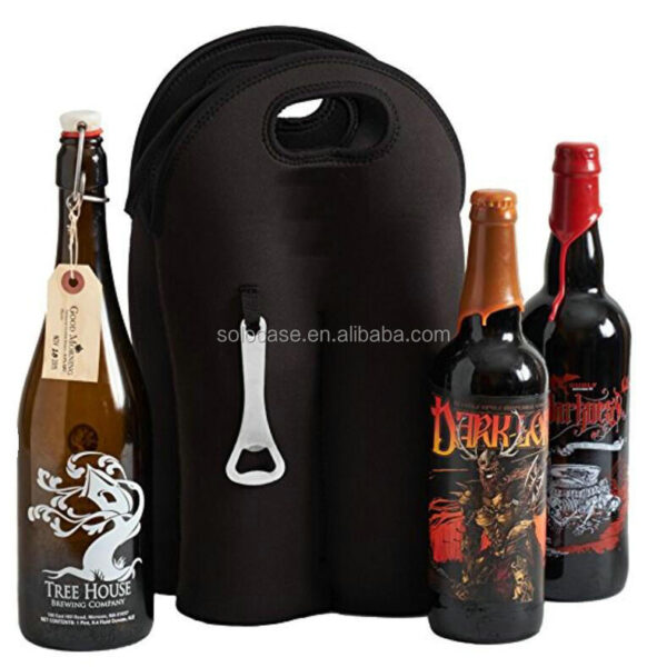 4 Pack Insulated Beer Bottle Carrier Fits 750ml 22oz Bottles Cooler Bags - Image 2