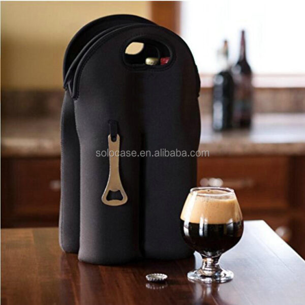 4 Pack Insulated Beer Bottle Carrier Fits 750ml 22oz Bottles Cooler Bags - Image 3