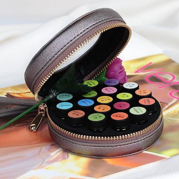 PU Carrying Case for Travel Essential Oil Perfume Bottles & Cosmetic Storage Pouch Bag - Bild 2