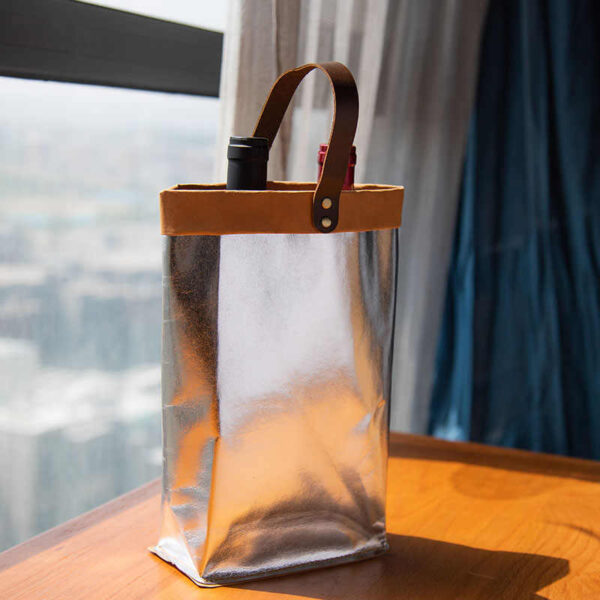 Eco-Friendly Washable Paper Wine Cooler Bag Holiday Wine Tote Holster Stylish and Sustainable - 영상 2