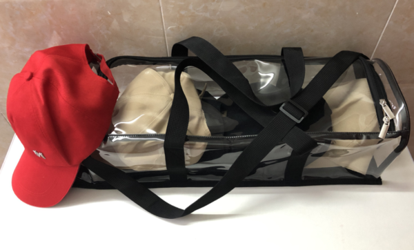 Customization Caps Carrier clear Cap Duffel Bag with Shoulder Strap - 영상 3