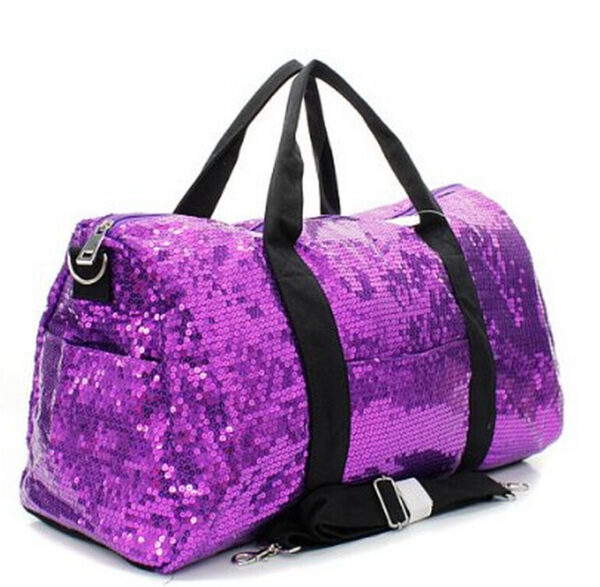 Pink Sequined Duffel Bag Dance Bag Pageant Bling - 画像 5