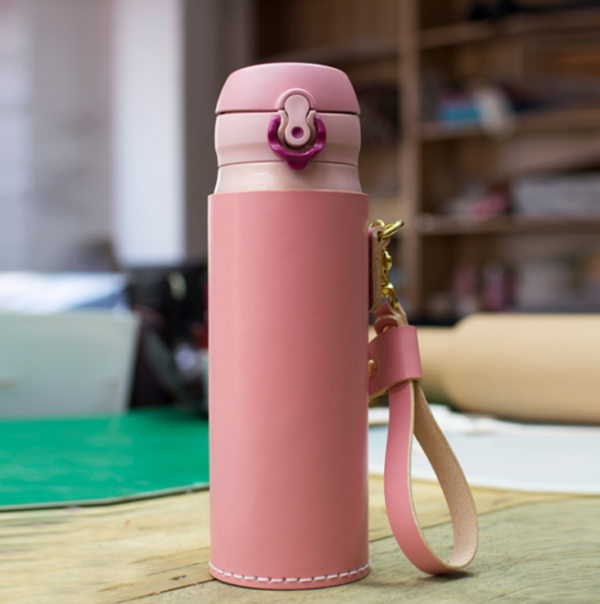 High Quality Leather Glass Protector Cup Holder Sleeve Cover Insulated Felt Bottle Cover - Image 5
