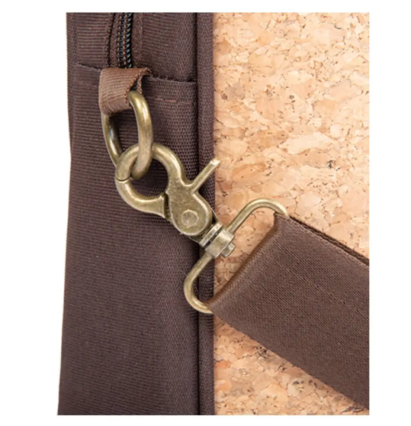 Eco-Friendly Cork Laptop Bag with 2 Tone Finish with Shoulder Strap - 영상 6
