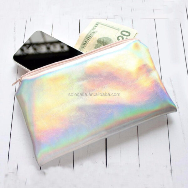 Rainbow Pouch Holographic Bag Iridescent Bag With Customizable Color Zipper - 画像 2