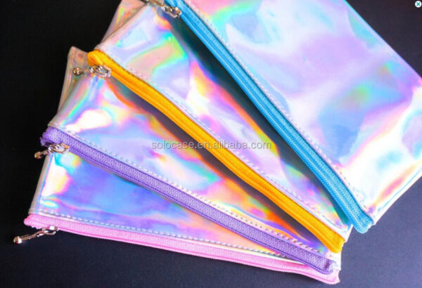 Rainbow Pouch Holographic Bag Iridescent Bag With Customizable Color Zipper - 画像 4