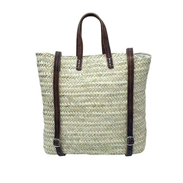 Large Boho Tote Shoulder Bag Summer Beach Cooler Bag-Woven Canvas and Jute Elegant Summer Style - Bild 6