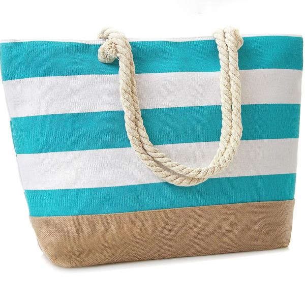 Water Resistant Canvas Tote Beach Cooler Bag Shoulder Tote Bag - Image 5