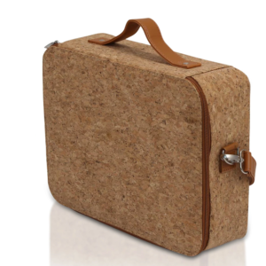 High Quality Retro-Style Cosmetic Bag Made of Durable Cork Fabric Cosmetics Cases