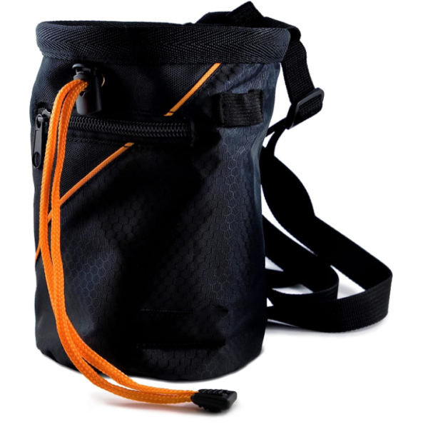 Rock Climbing Bouldering Chalk Bag-No Leak Drawstring Closure Adjustable Belt with - صورة 6